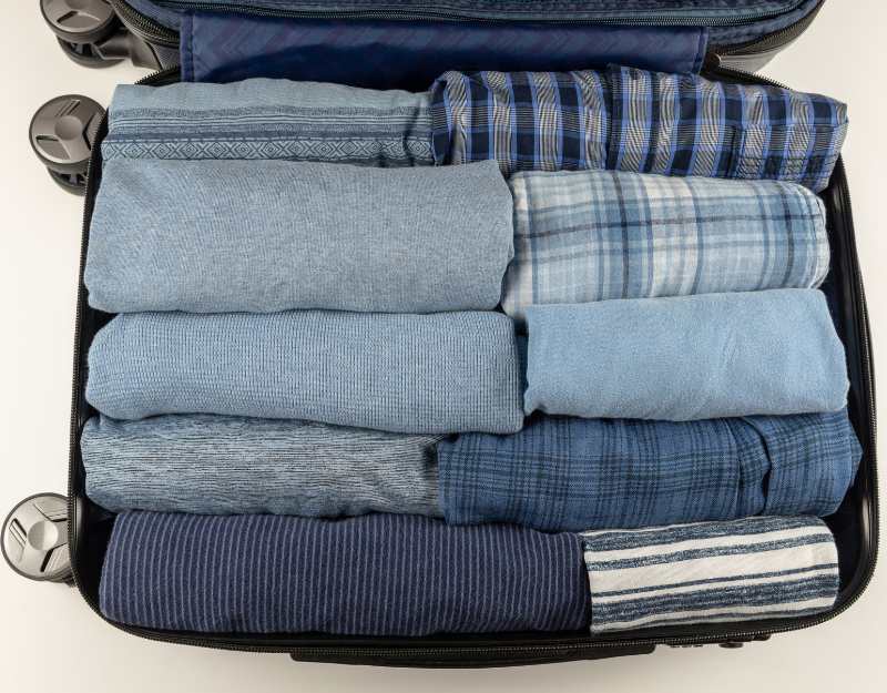 old suitcase to store clothes