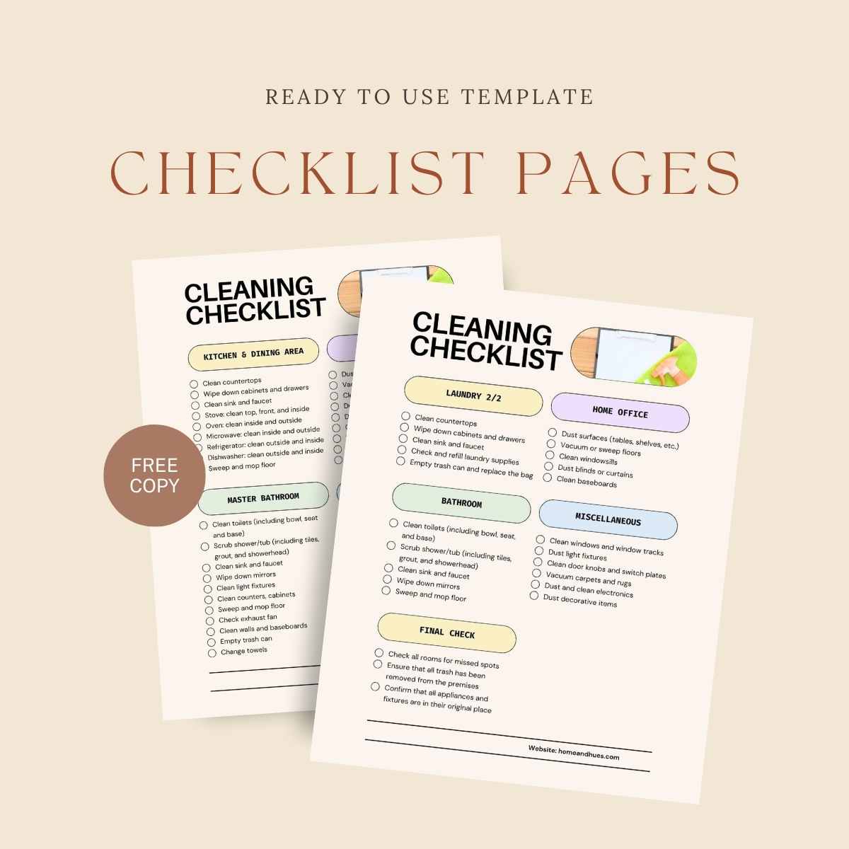 Moving Out Cleaning Checklist (+PDF) - Home And Hues