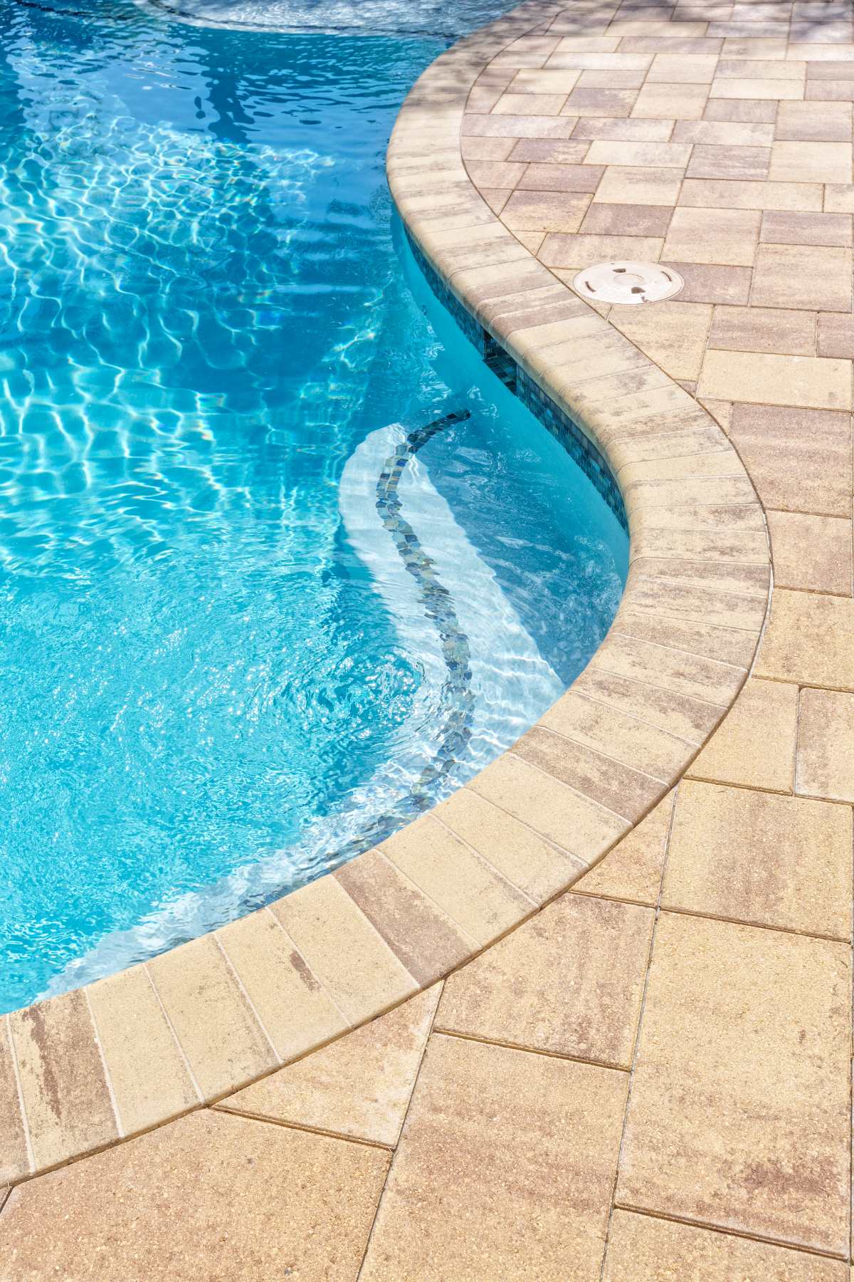 deck pool with pavers
