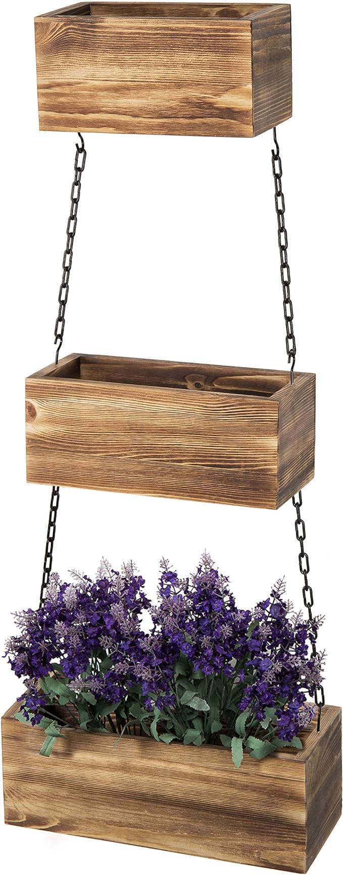 hanging indoor wooden planter box
