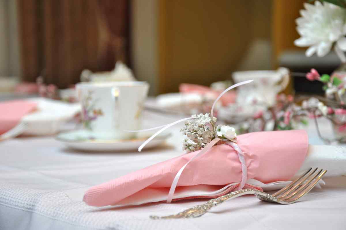 British high tea table setting elegant