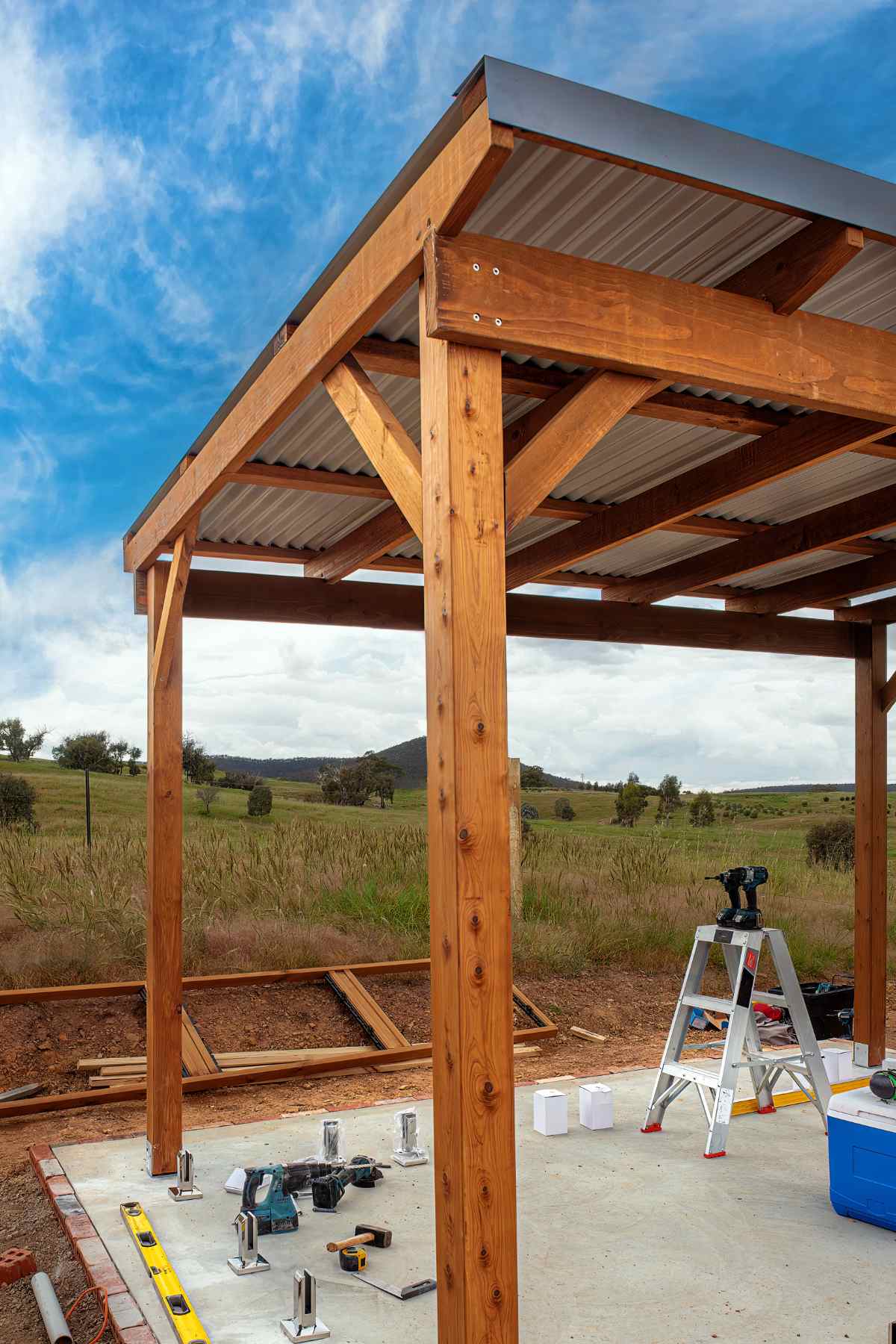 metal pergola roof