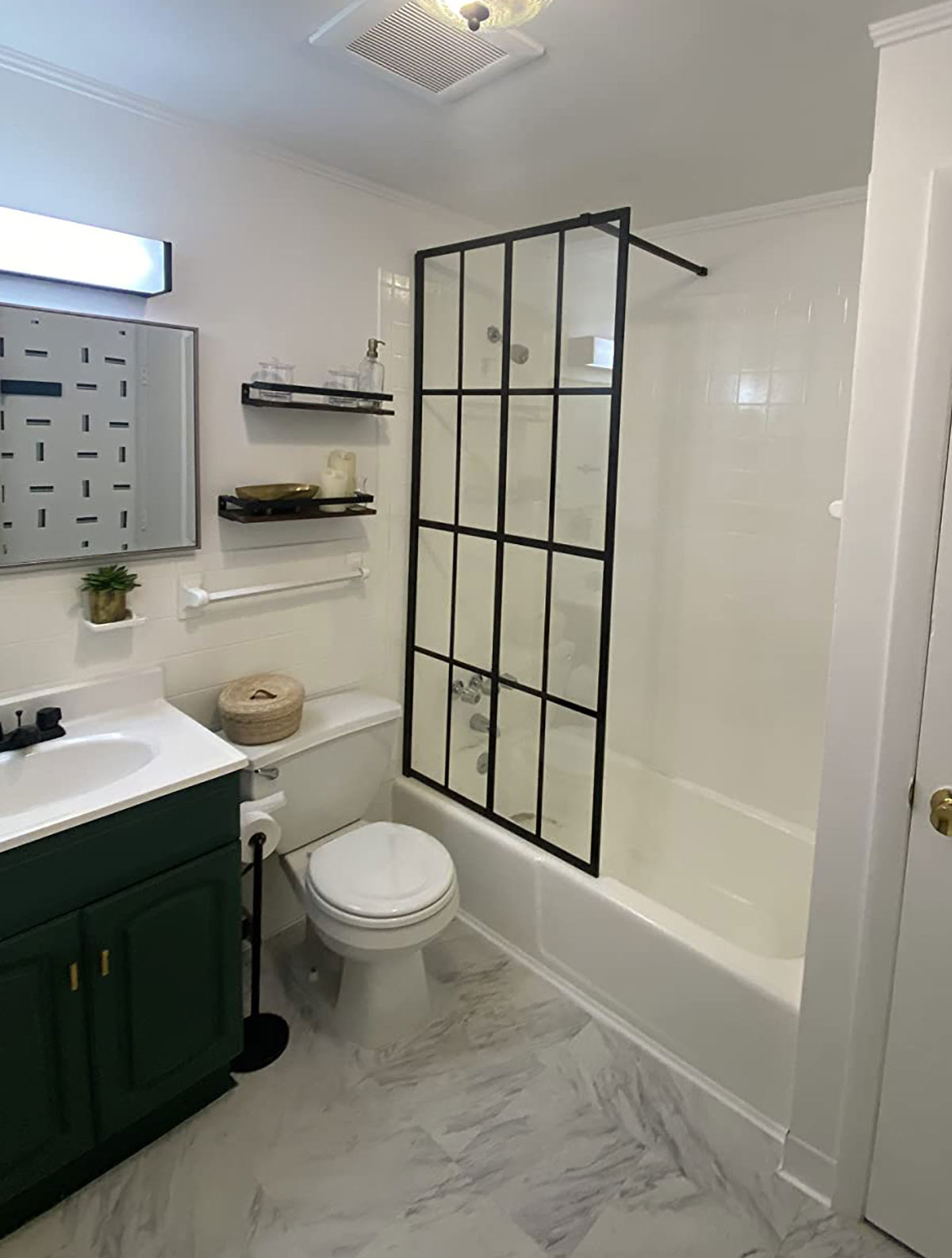 framed glass door for shower tub