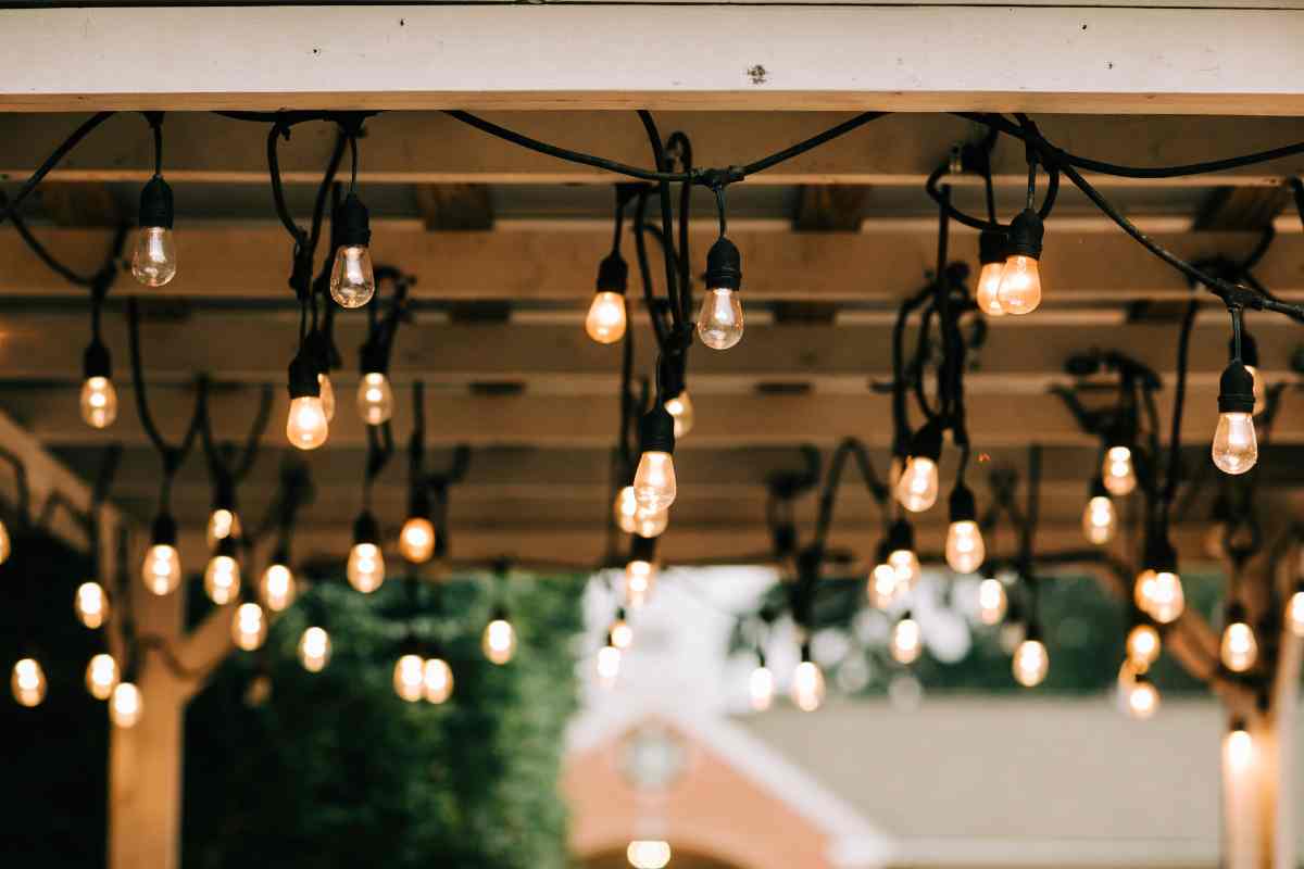 pergola lights on the roof