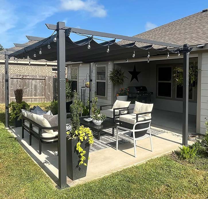 retractable pergola cover