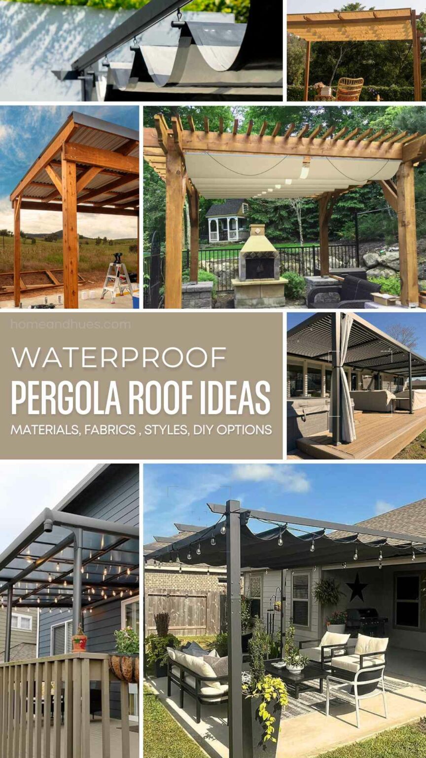 Waterproof Pergola Roof Ideas For Outdoor Comfort - Home And Hues