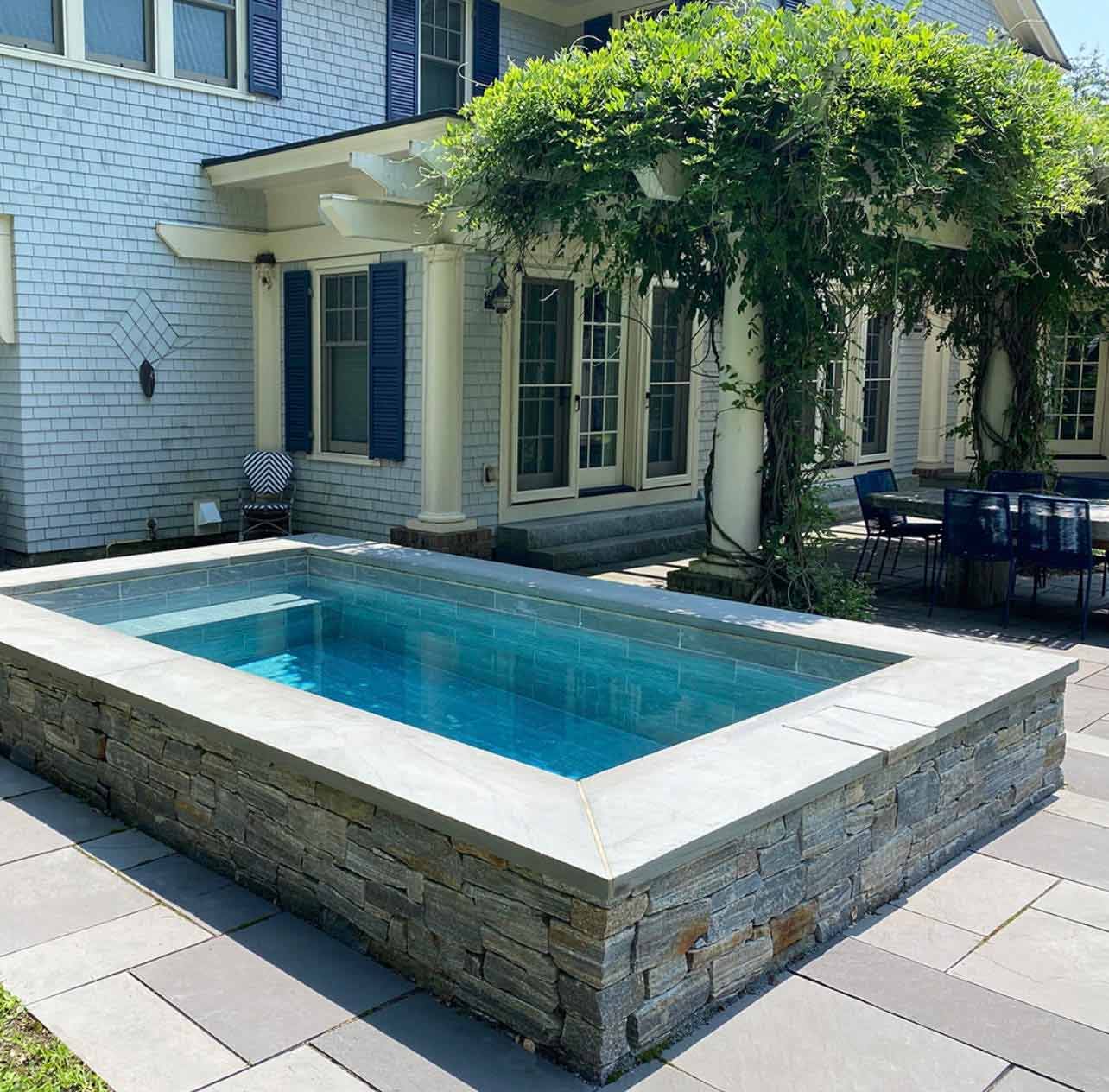 stone deck for above ground pool